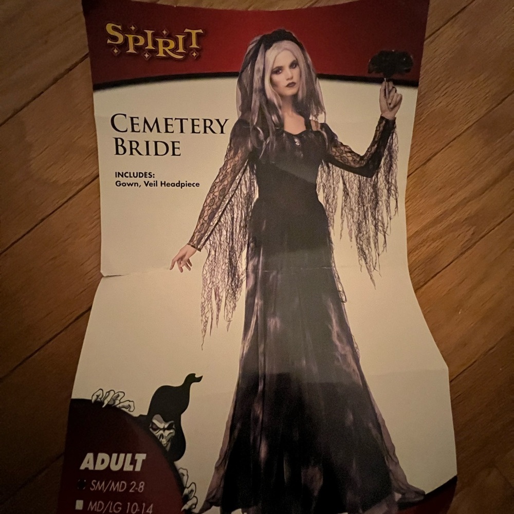 Halloween Costume. Cemetery Bride. Dress and hair accessory